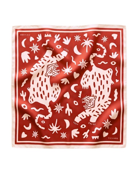 Apaszka Red Tigers 100% jedwab
