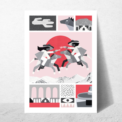 Plakat HERMANAS Pink 50x70 cm Plakat HERMANAS Pink 50x70 cm