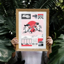 Plakat HERMANAS Pink 50x70 cm