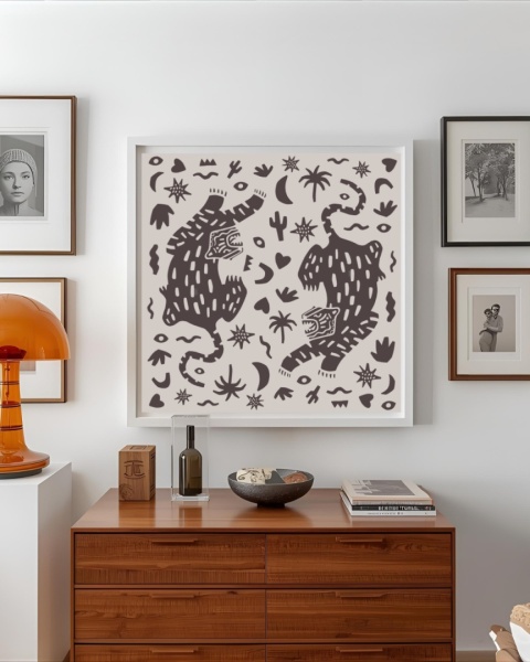 Plakat Tygrysy (black)