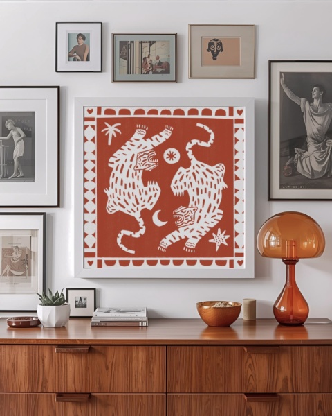 Plakat Tygrysy (red)